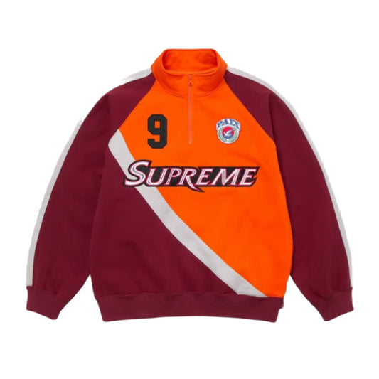 Supreme Equipé Half Zip Sweatshirt 'Dark Orange'