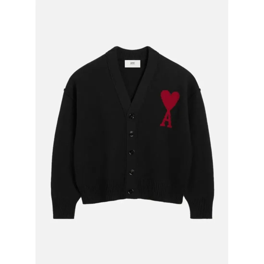 AMI PARIS Cardigan ami de coeur rouge unisexe - Noir